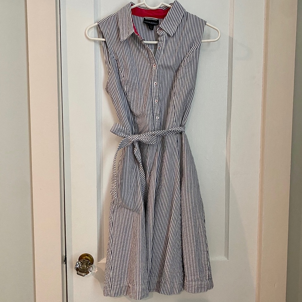 Cynthia Rowley blue seersucker dress